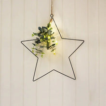 Load image into Gallery viewer, Medium Hanging LED Star with Eucalyptus
