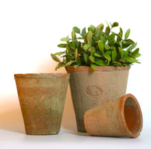 Load image into Gallery viewer, Set of Three Handmade Terracotta Pots
